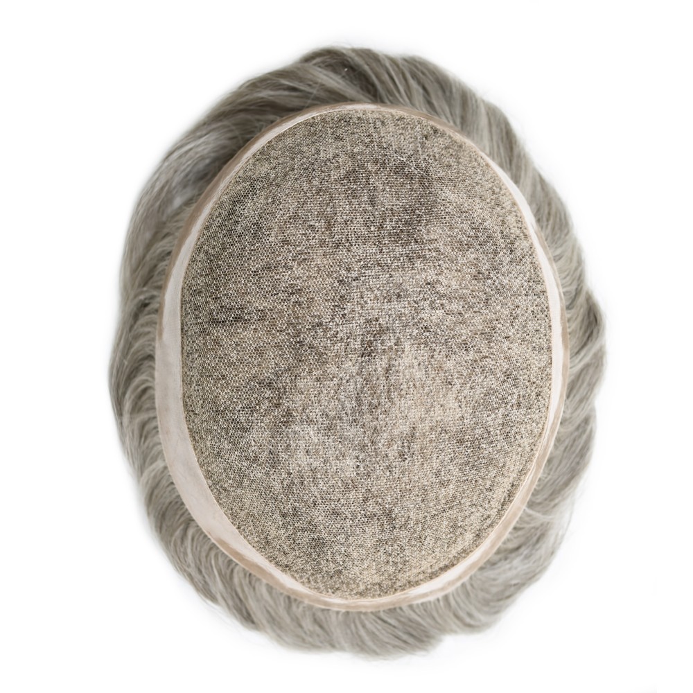 Mens Toupee Hairpiece French Lace Hair Unit Replacement Poly Skin NPU Around Wig