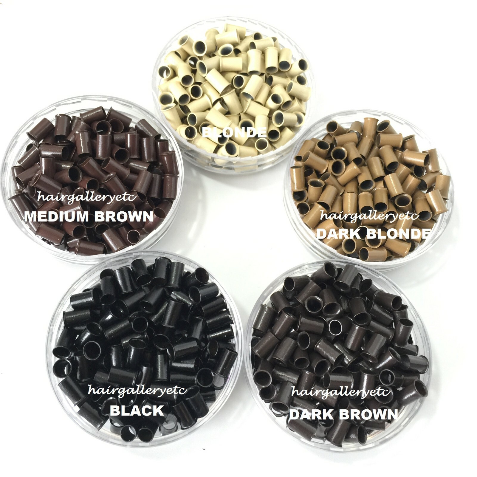 1000 pcs 6mm STANDARD Copper Tube Beads Micro Link Rings for Hair Extension