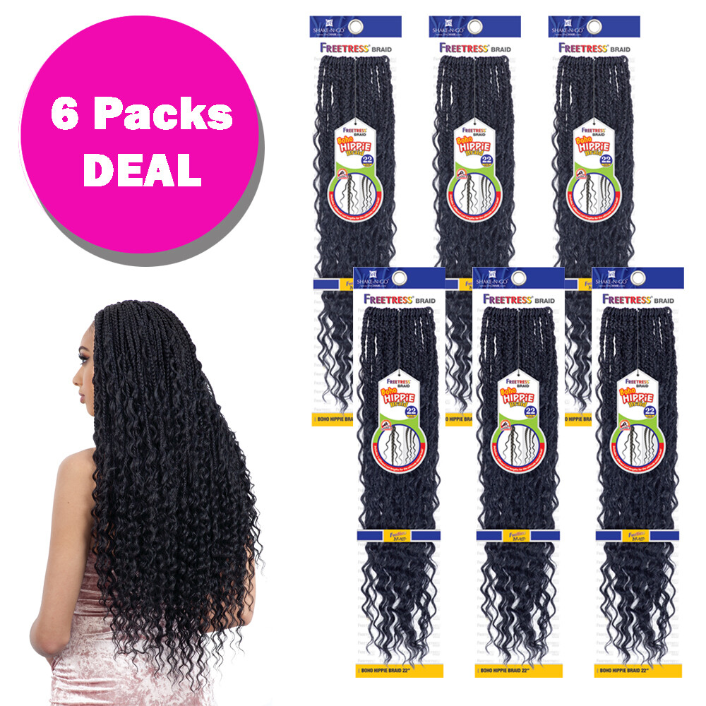 *MULTI-PACK* BOHO HIPPIE BRAID 22″ – FREETRESS SYNTHETIC CROCHET BRAIDING HAIR