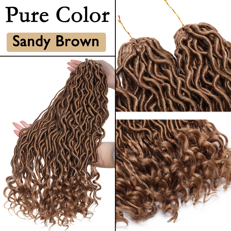5 Pack = 120s Goddess Faux Locs Dreadlocks Twist Crochet Braids Hair Extensions
