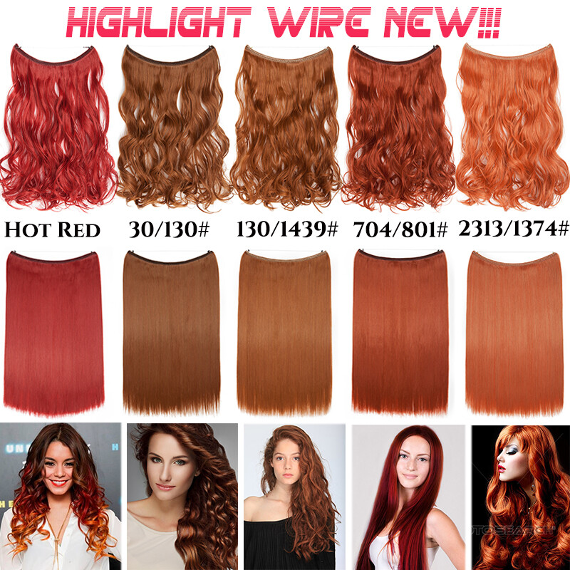 Hot Hair Extension Invisible Wire Natural as Human Hair Secret Wire No Clip in
