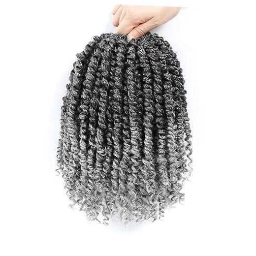 Passion Twist Hair 10 Inch 8 Packs, Pre Twisted 10 Inch (Pack of 8) TGray#