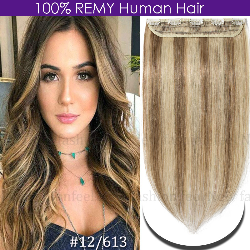 One Piece Clip in Remy Straight Human Hair Extensions 16″ 18″ 20″ 22″ 24″inch LC