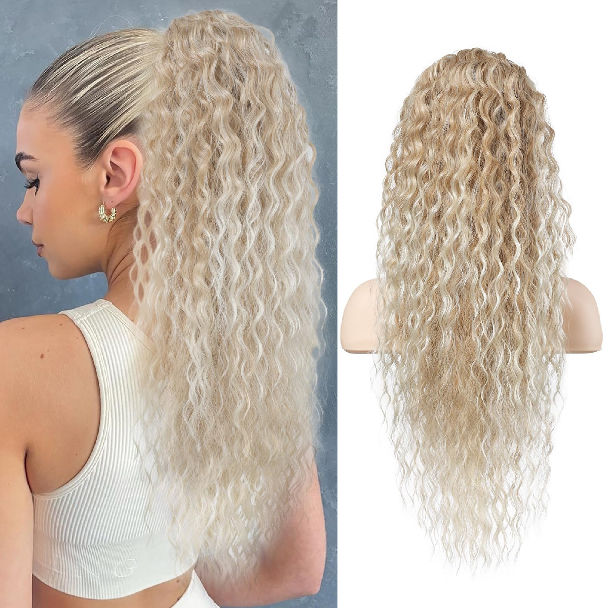 Seikea Ponytail Extension Pt005 Isabella 26 Long Bohemian Curly Highlight
