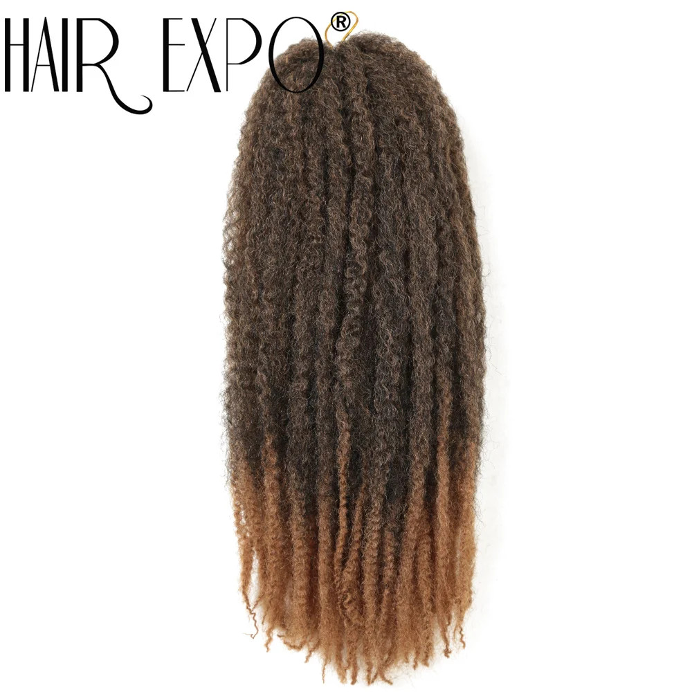 18 Inch Ombre Marley Hair Synthetic Braiding Hair for Afro Kinky Twist Braiding