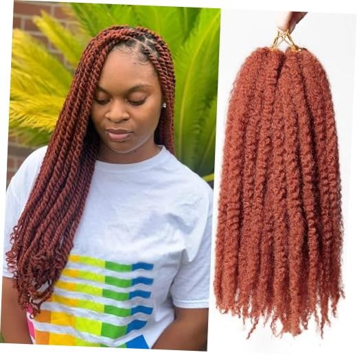 Marley Twist Braiding Hair 18 inch Afro Kinky Curly Crochet Braids 8 Packs