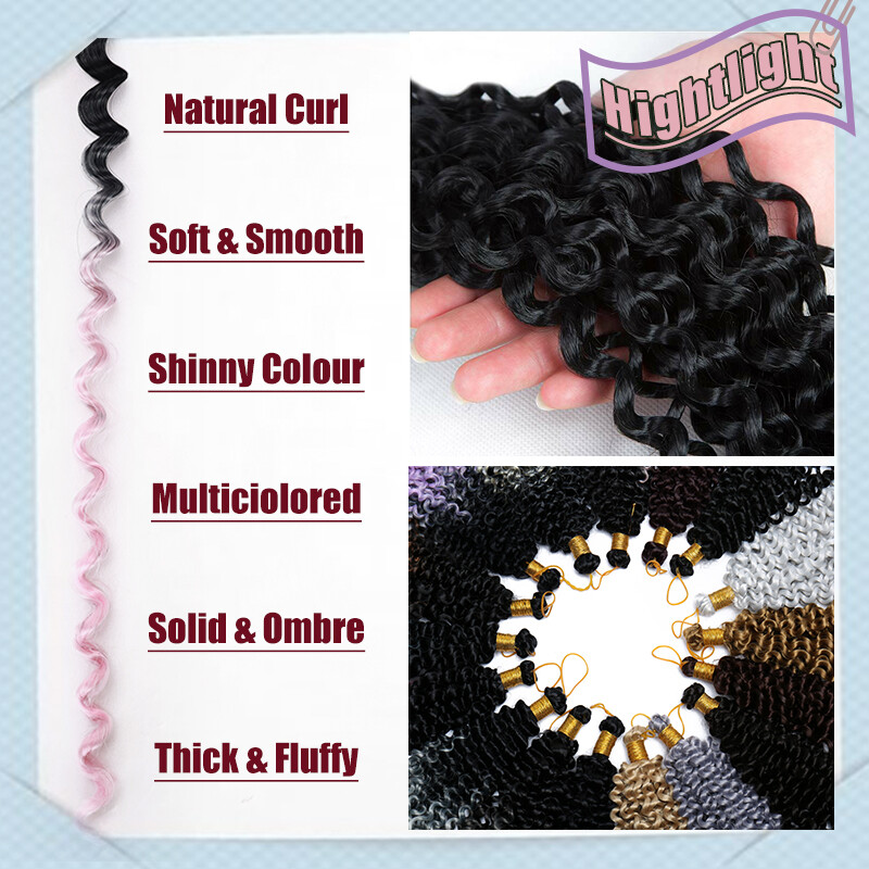 REALAs Natural Water Wave Crochet Braids Deep Curly Human Hair Extensions Soft