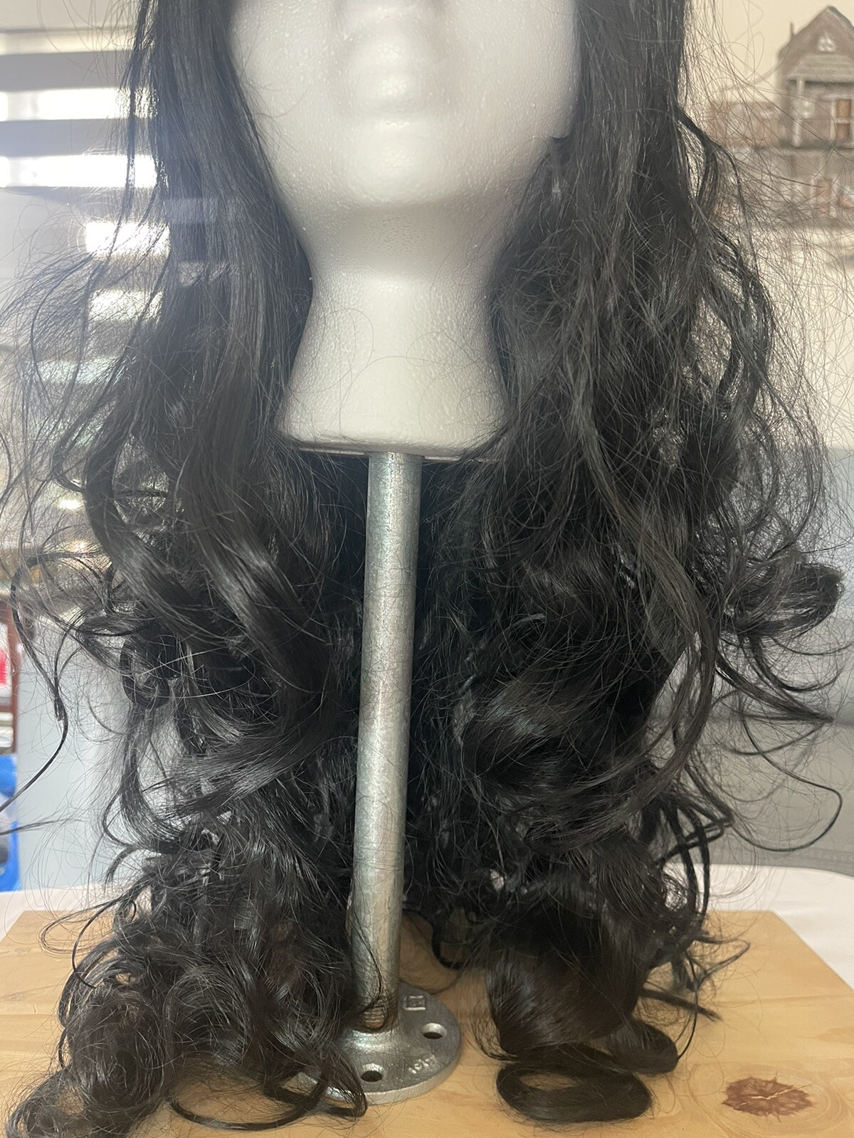 Long Wavy Big Hair Soft Thick Deep Lace Part Wig Natural Women Fashion Wigs