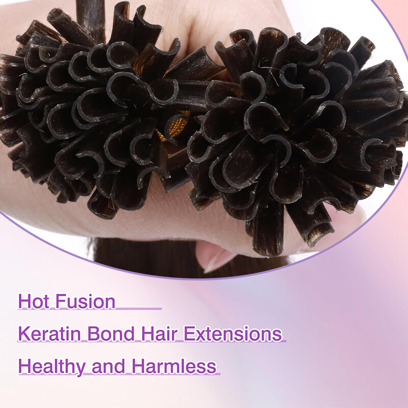 200S Nail U Tip Glue Keration Fusion Russian Remy Human Hair Extensions THICK