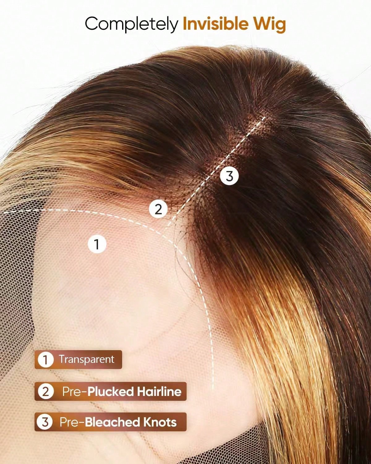 13×4 Straight 4/27 Honey Blonde 200% Density Transparent Lace Wigs