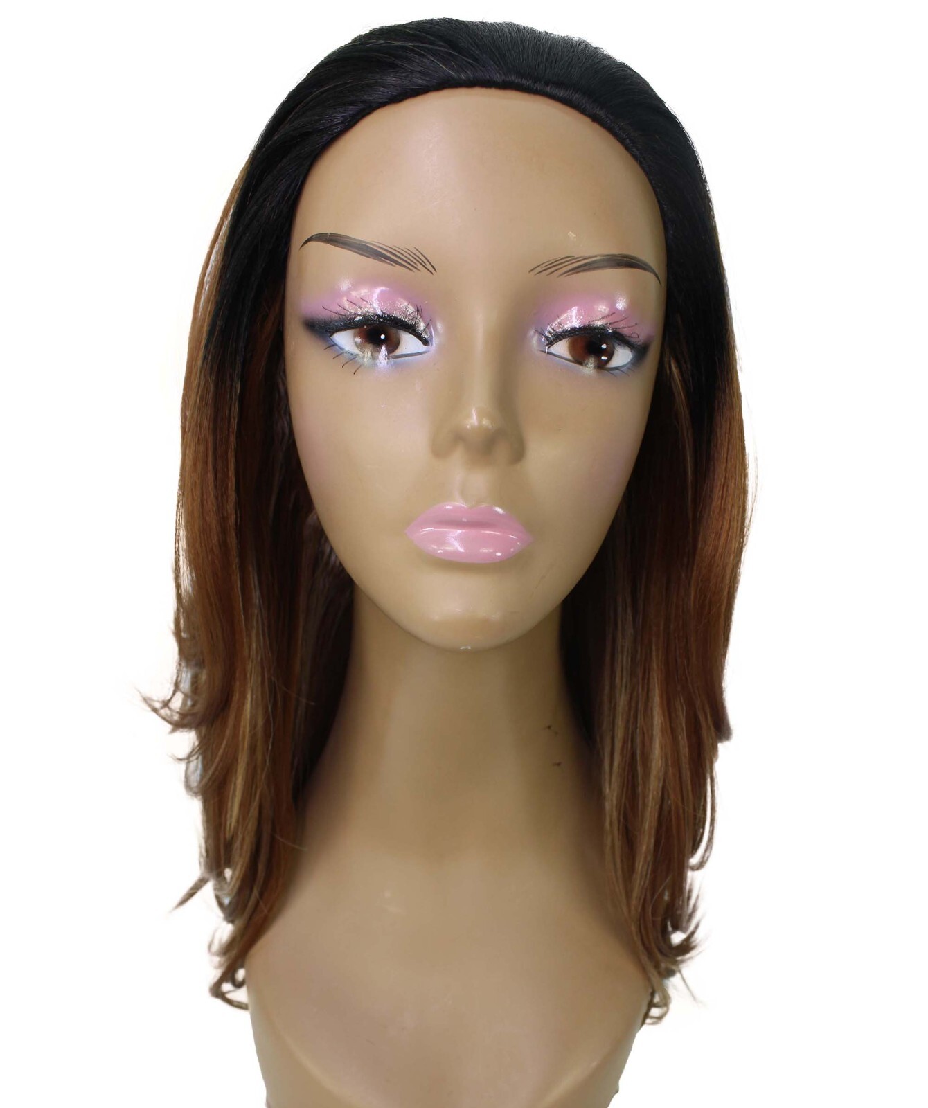 LUXLUXE Leal Curly Layer 18″ Half Wig Mix Human Hair and Synthetic Fiber BH-0008