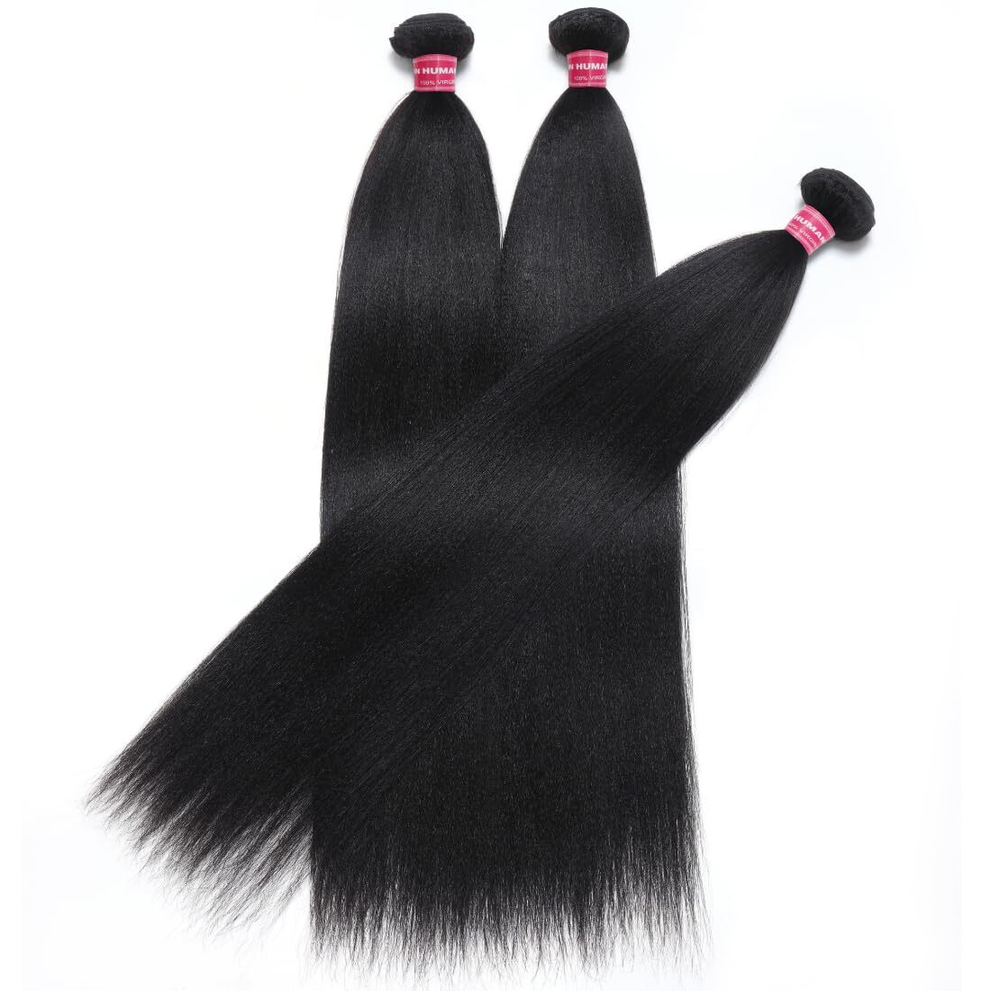 UNice Cambodian Yaki Straight 3 Bundles Human Hair Extensions Virgin Hair Weaves