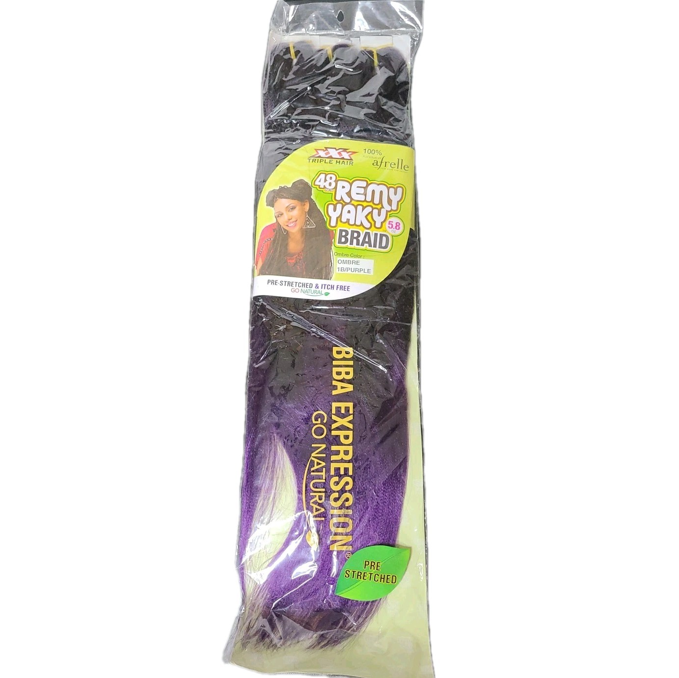 XXX Triple Hair 48 inch Remy Yaky Braid Afrelle Ombre Color Purple