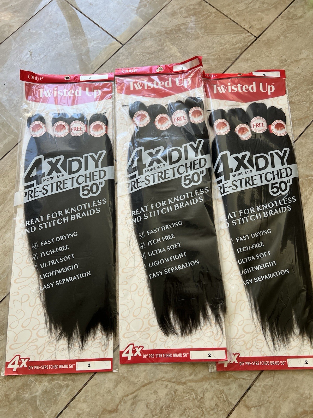 Outer Twisted Braiding Hair DIY 50 Inches 3 Packs 4x – color 2