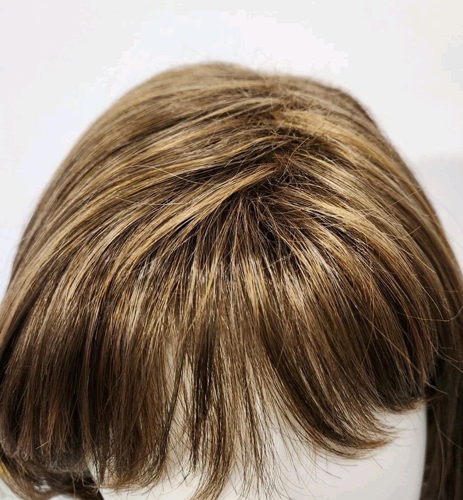 Riley by ESTETICA Designs Bob Wig RH268 Golden Brown w Copper Blonde Highlights