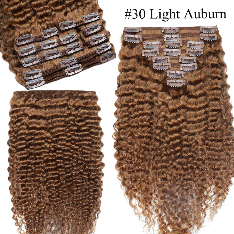100g Thick Afro Kinky Curly Clip In Human Hair Extensions 8″ 10″ 12″ 14″ 16″ 18″