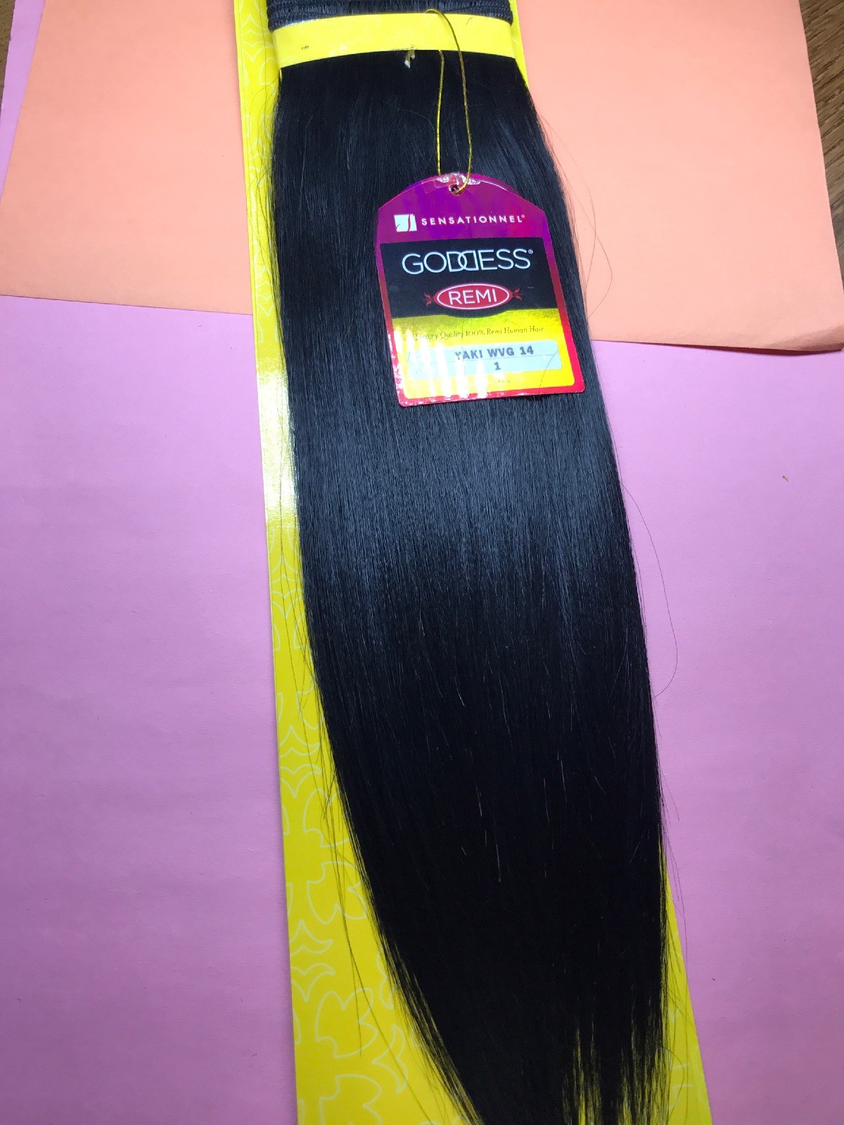 Sensationnel Remi Goddess Gold Yellow 100% Human Hair Remy_14″_#1