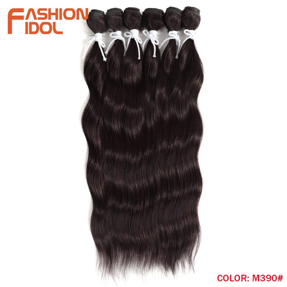 Water Wave Hair Bundles Synthetic Hair Extensions Ombre Blonde 6Pcs/Pack 20 inch