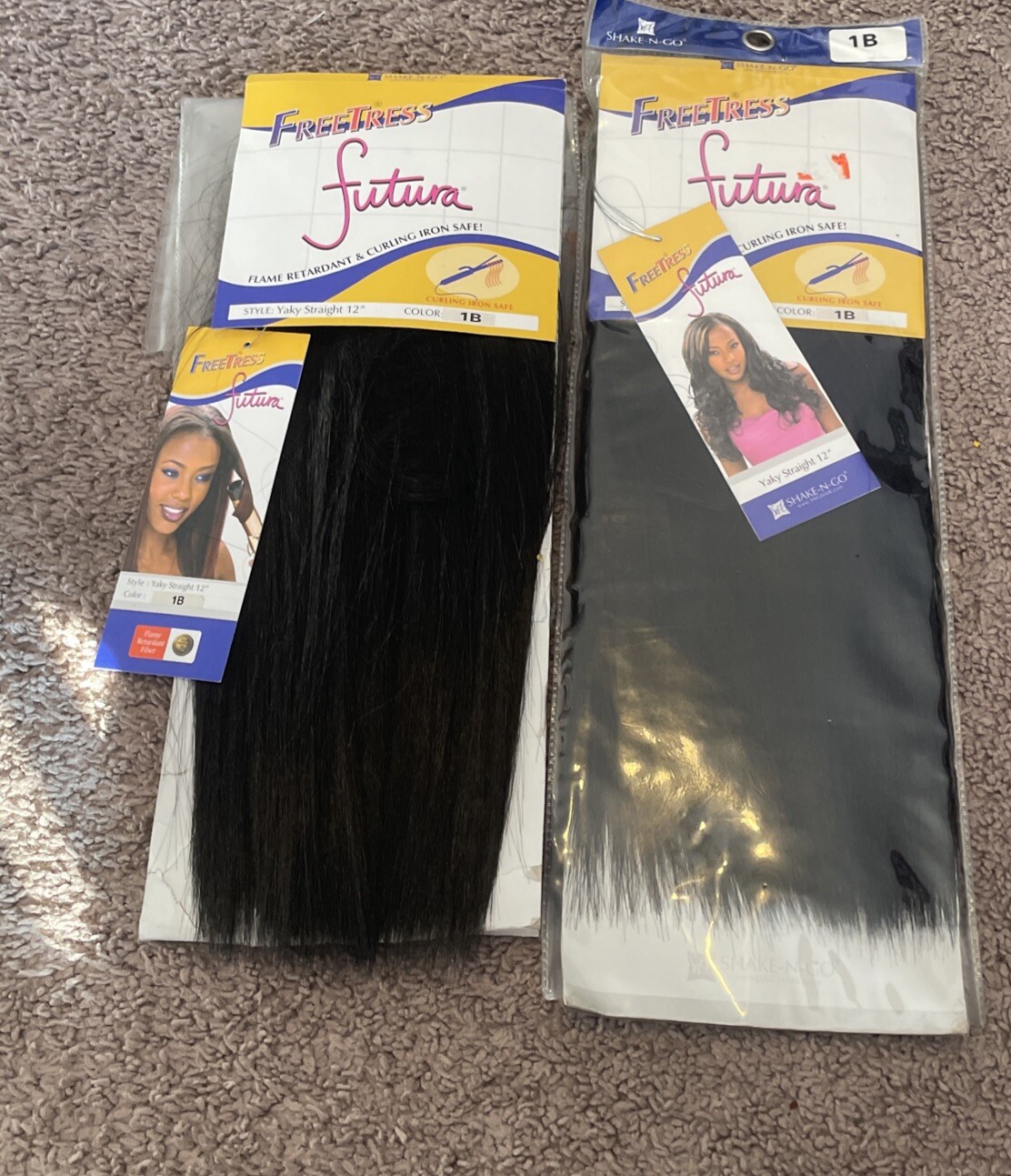 FreeTressa Futura Yaki Straight 12”Color 1B -Flame Retardant & Curling Iron Safe