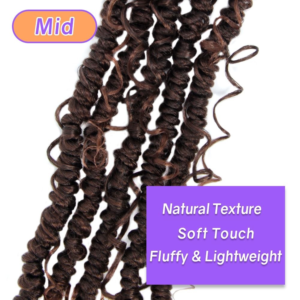 Locsbyhand Boho Crochet Passion Twist Hair Pre Looped 12 Inch Goddess Passion