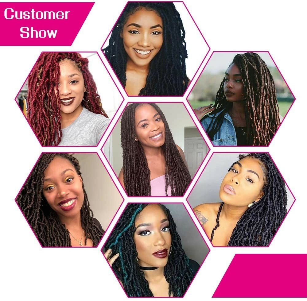 6pck 18 Inch Soft Locs Crochet Braids Hair Curly, color #350. I7