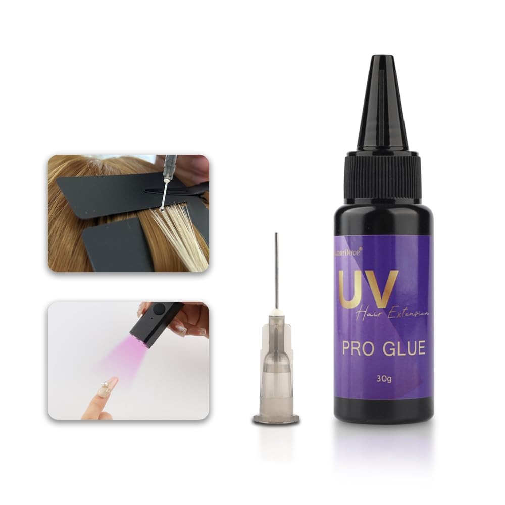 30g Invisible UV Hair Extension Adhesive for Bonding and Removable Use
