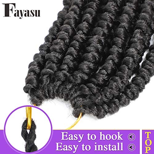 Pre Spring Twist Crochet Hair Senegalese Crochet Braids 12 Inch (Pack of 6) #1B