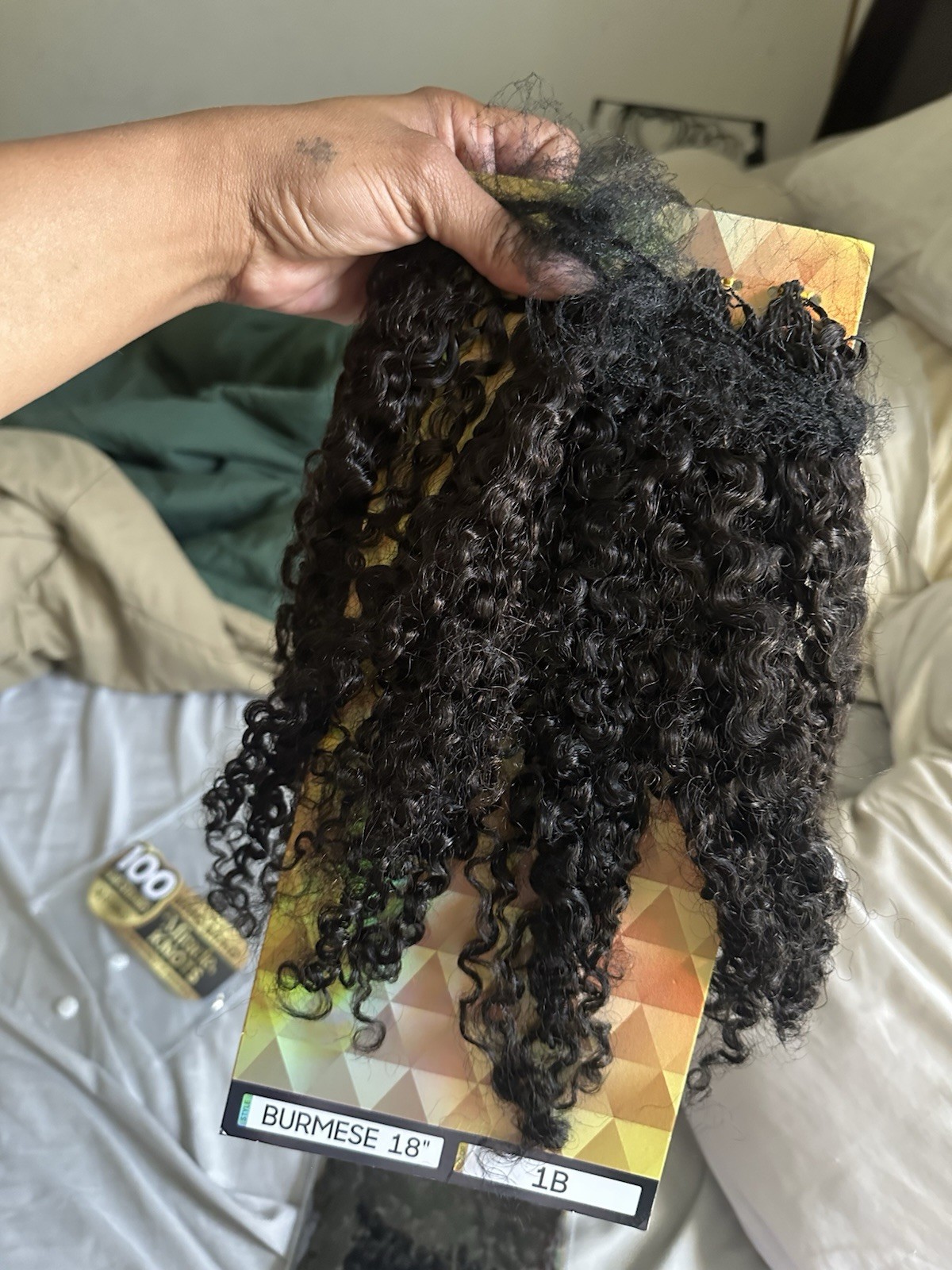Outre X-Pression Feather Crochet Boho Braid Remy Human Hair 18″ 1B Black