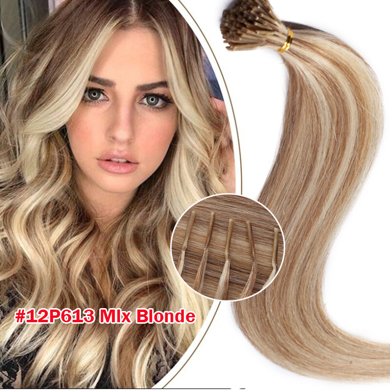 Indian/Russian Remy Stick I Tip Human Hair Extensions Remy Micro Ring THICK 150G