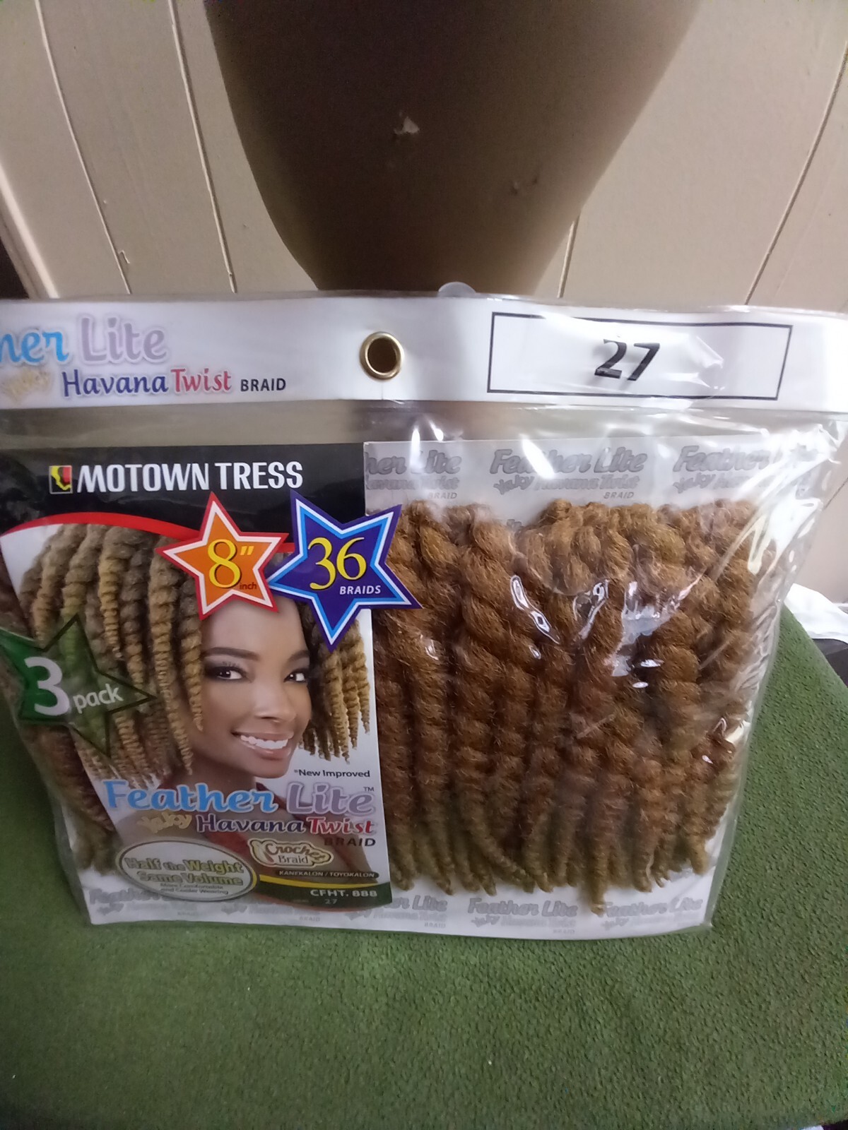 Motown Tress 36 Braids | 8 Inch BRAIDS | CROCHET BRAID | COLOR 27 |