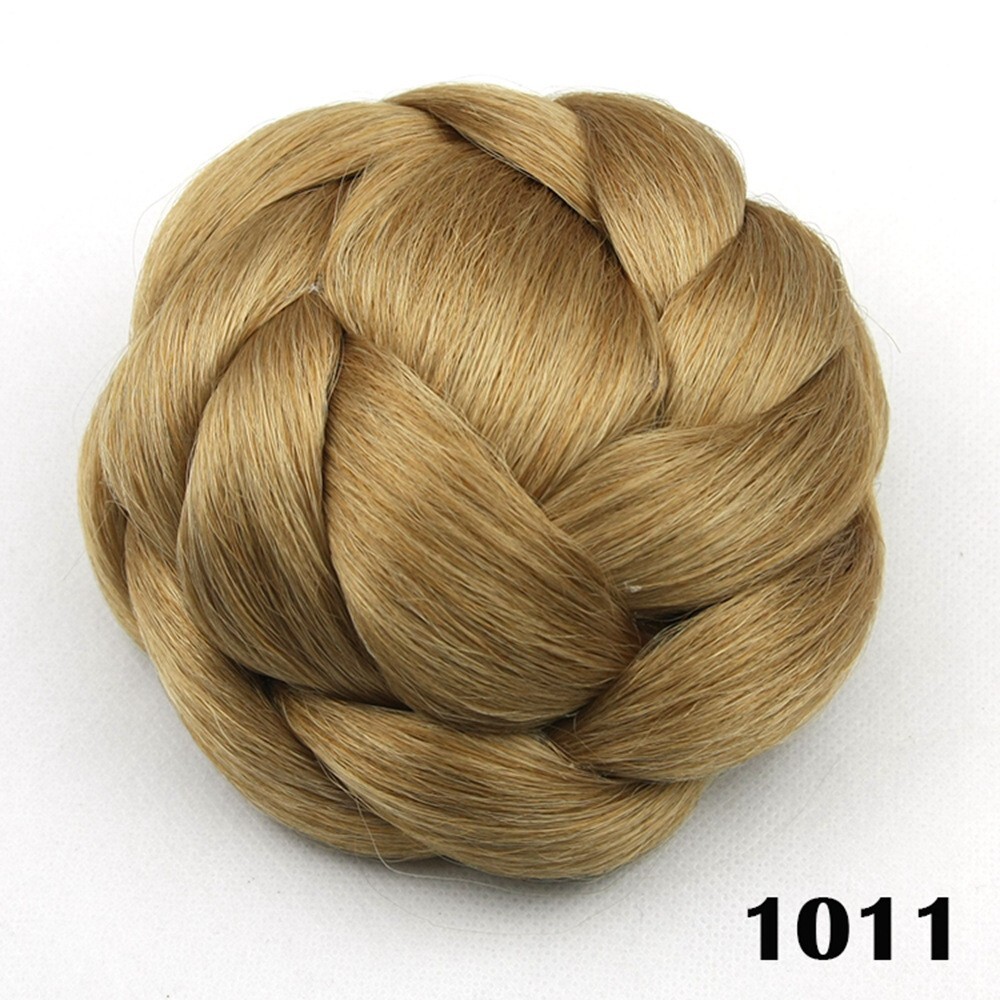 Twisted Braided Bun for Women Girls Clip In Hair Pieces Updo Cover Chignon Donut