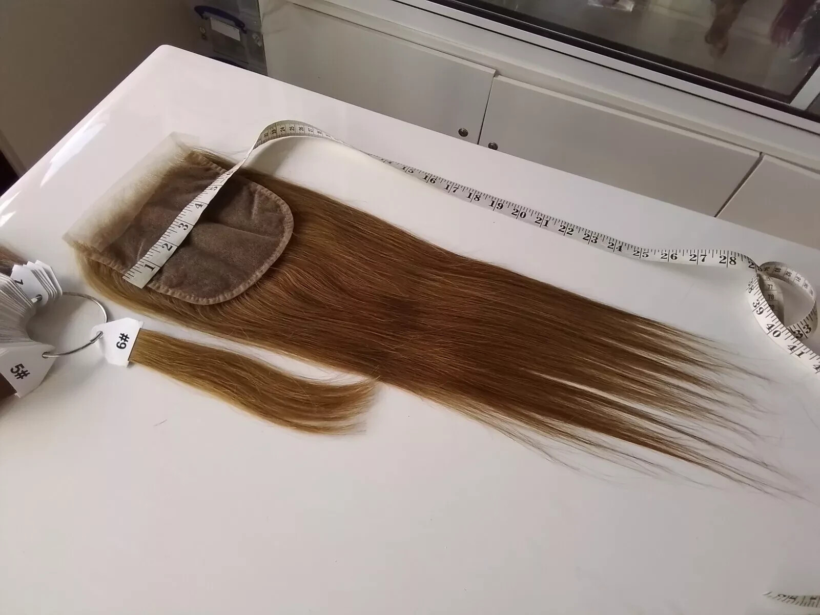 12A 20INCH 6X6 HD LACE CLOSURE ASHY 6# BRAZILIAN VIRGIN HUMAN HAIR STRAIGHT 90g
