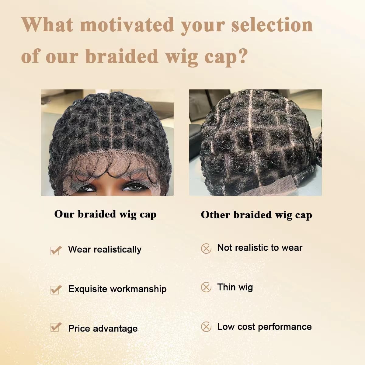 Double Full Lace Crochet Wig Caps With Natural Knots And Baby Hair Easy For W…