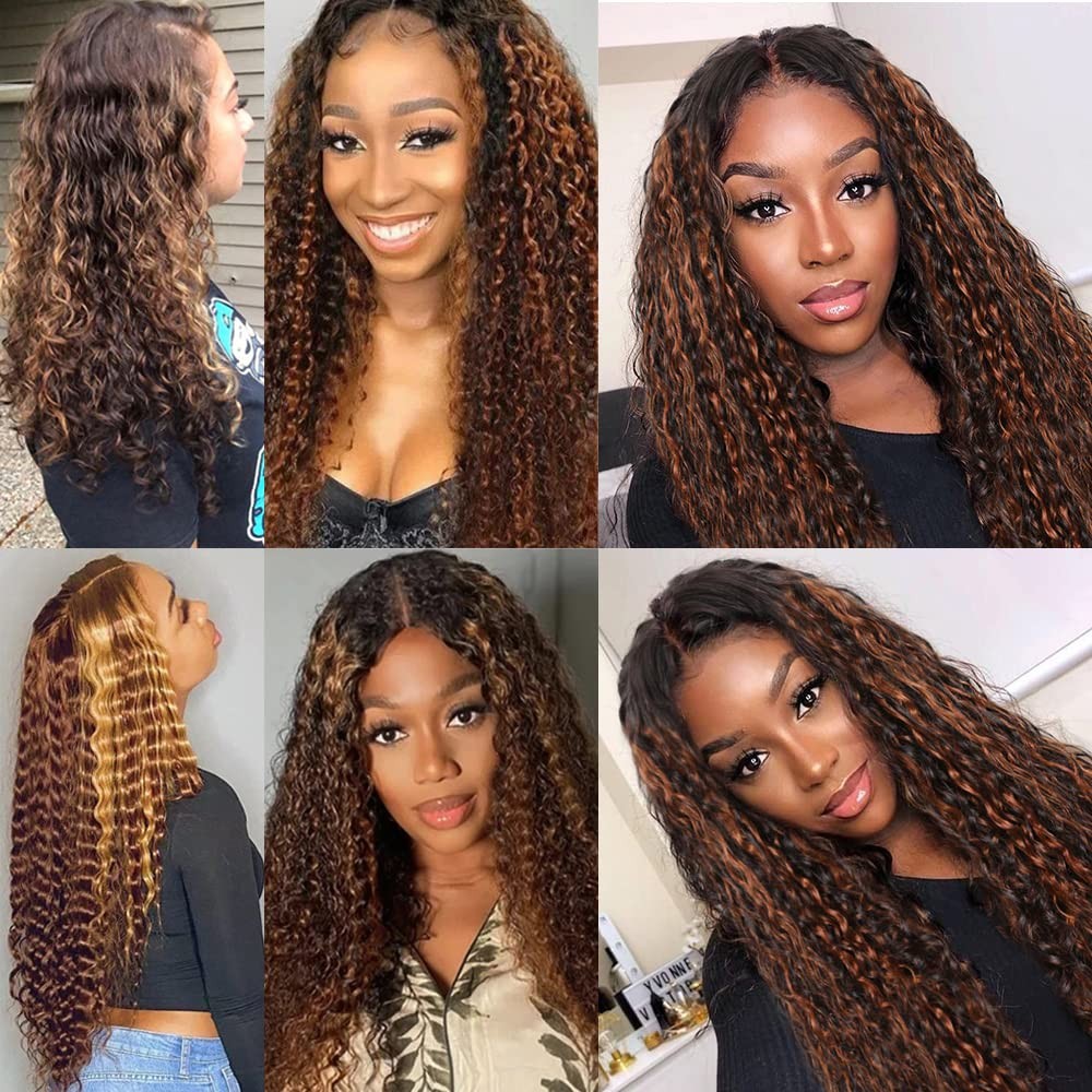 P4/30 Chocolate Bundles Human Hair Water Wave Bundles 12 14 16 Inch Unprocess…