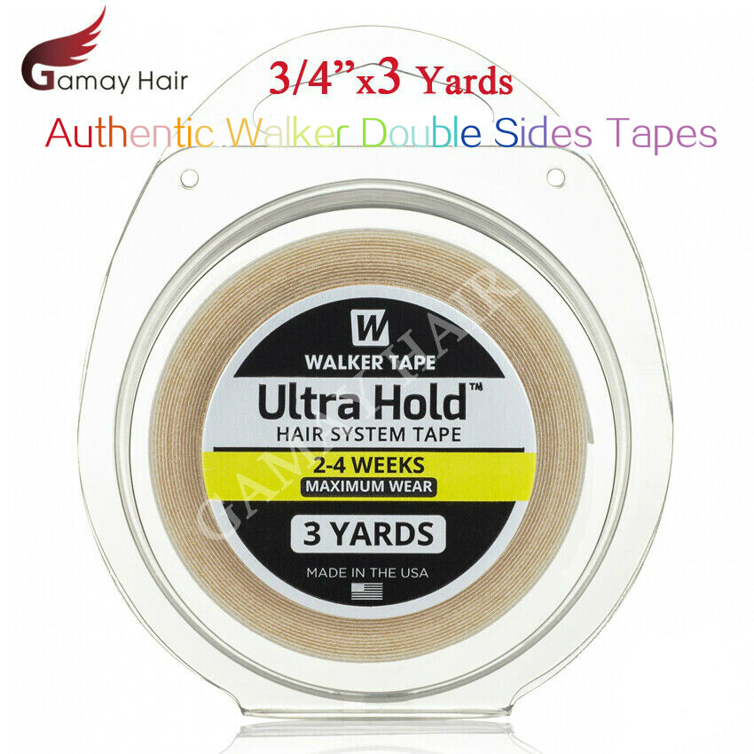 Walker Ultra Hold Tapes Roll Men Toupee Hair Wigs 1’x3 3/4’x3 Double Sided Tape