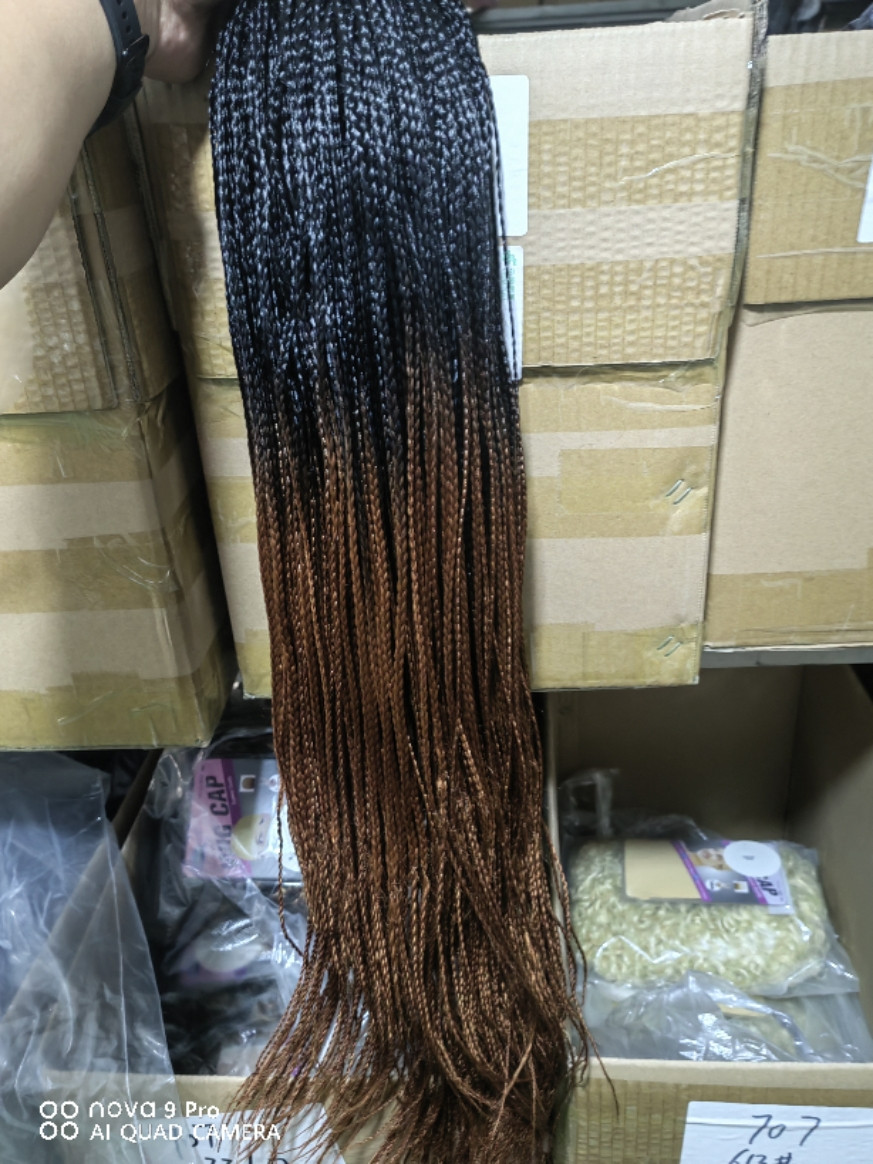 26″ Box Braided Wigs with Headband for Black Women Synthetic Braiding Wigs Wrap