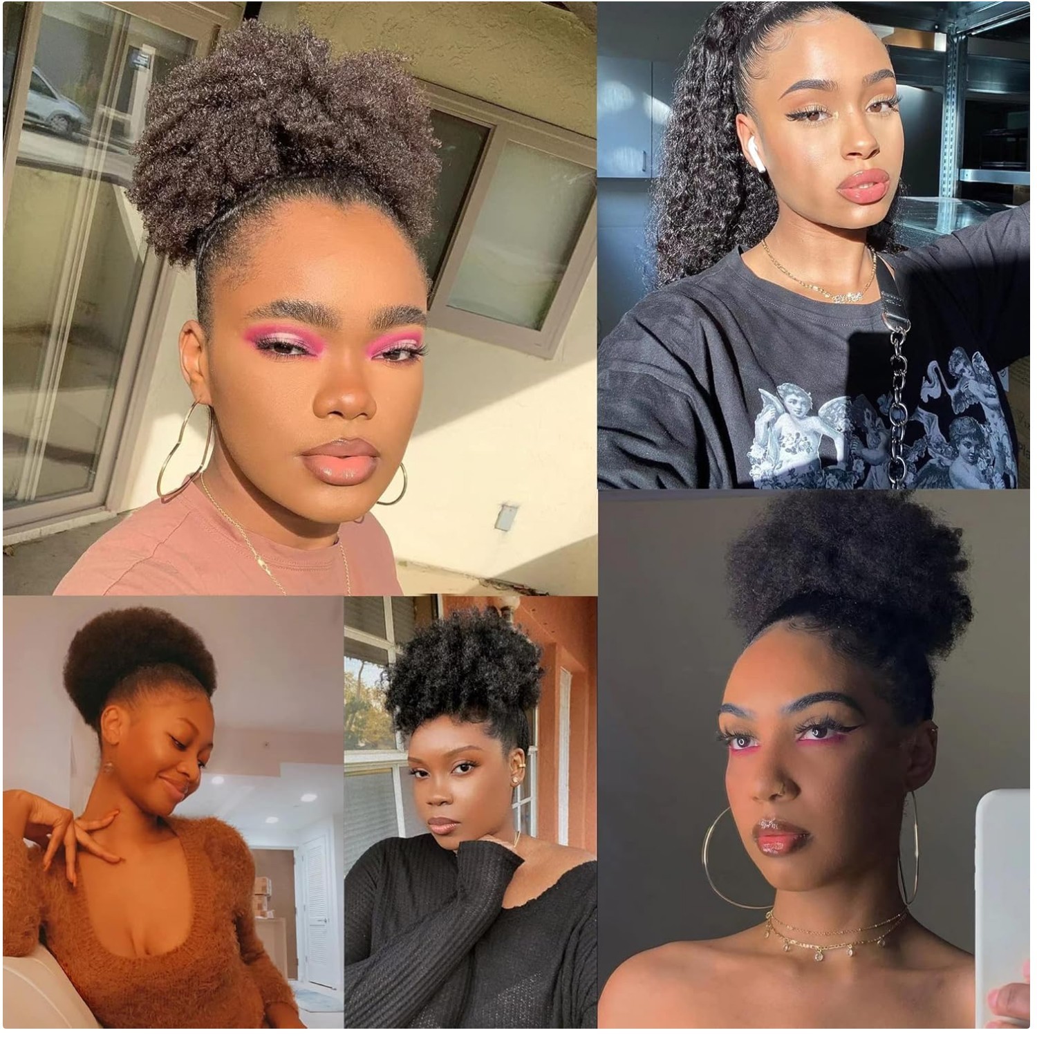 Clip In Ponytail Extension – 4C Afro Kinky Curly