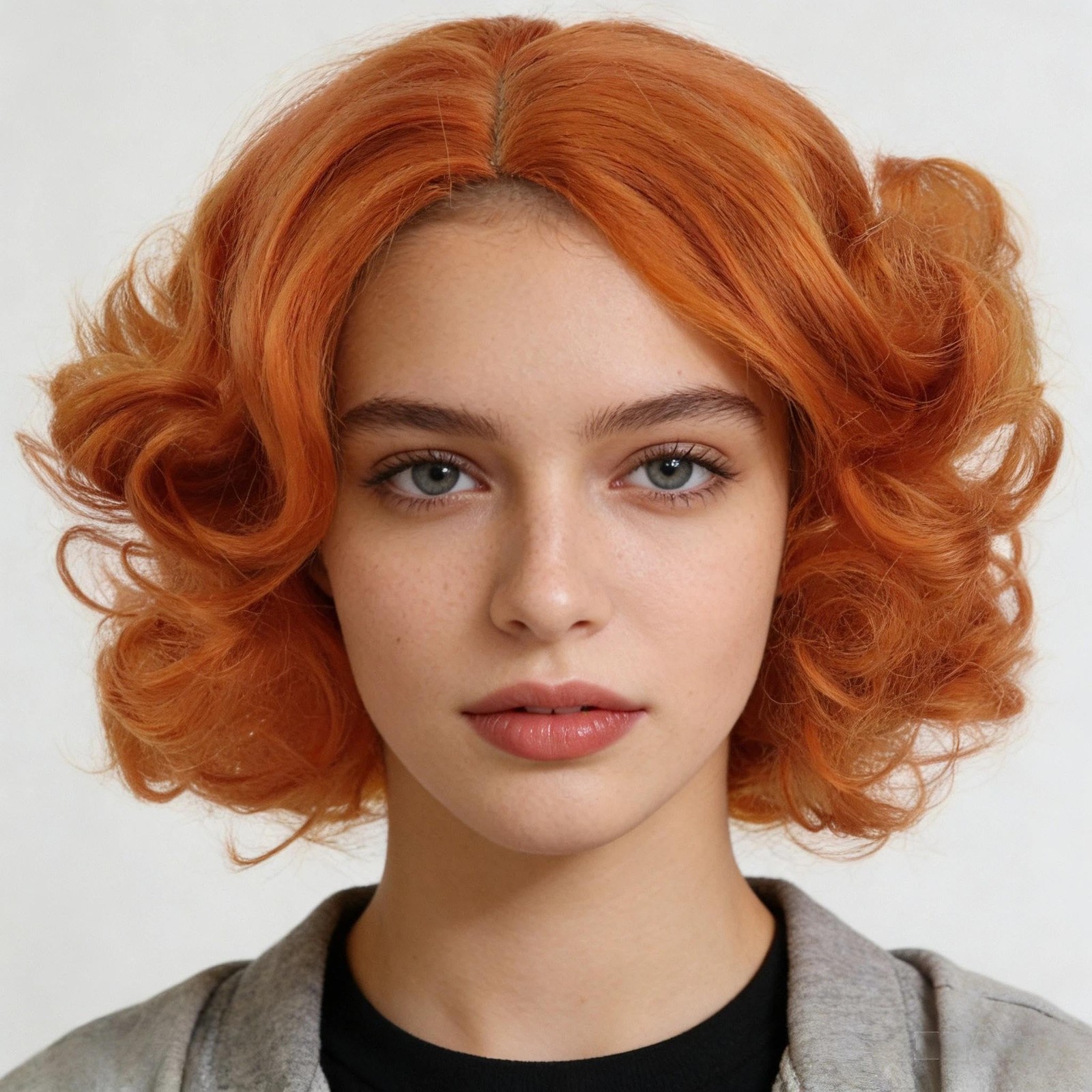Gnimegil Short Orange Wig Layered Wavy Curly Wigs For Women Cosplay Carnival