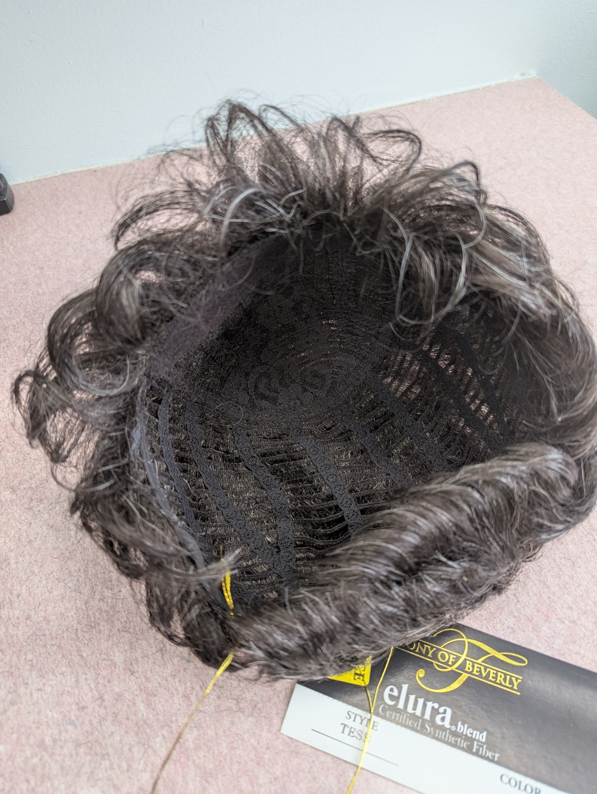Short Pixie Curly Tony Of Beverly Tess Color 34 Dark Brown Mix 25% Gray Streaks