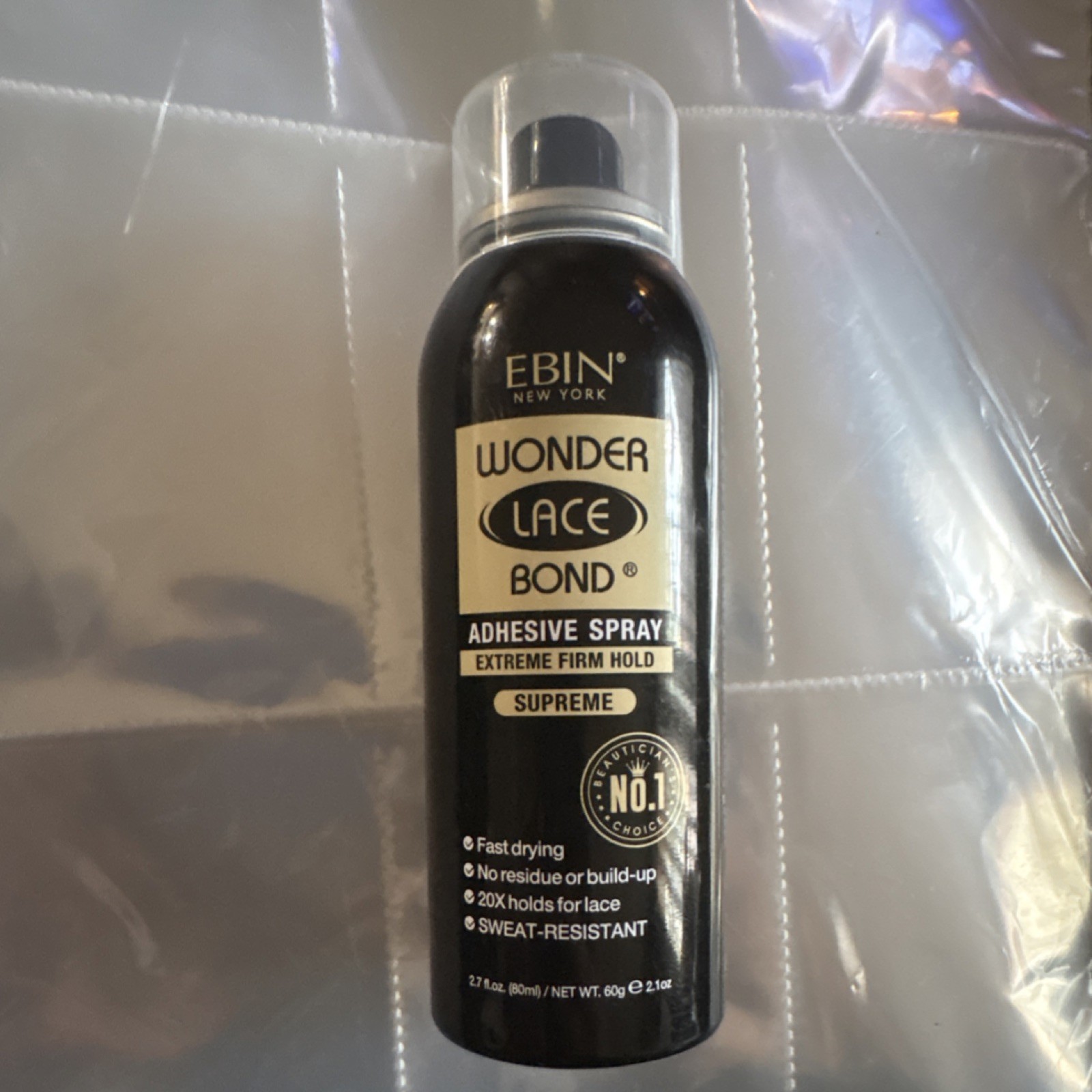 EBIN Wonder Lace Bond Adhesive Spray Fast Drying Sweat-Resistant 2.1 oz