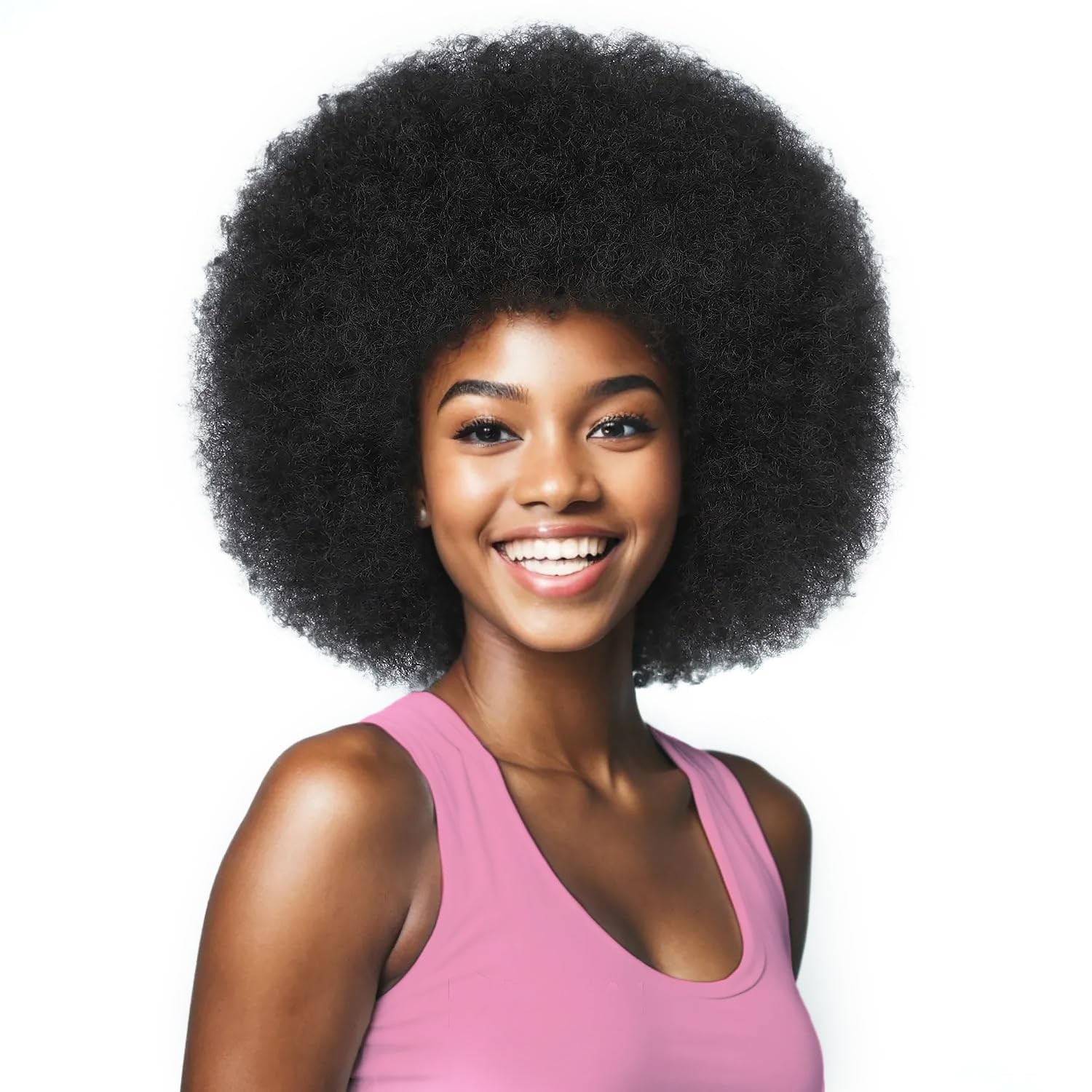 Afro Wigs for Black 70s Puff Short Afro Kinky Curly with Bangs for Men 10 Inc…