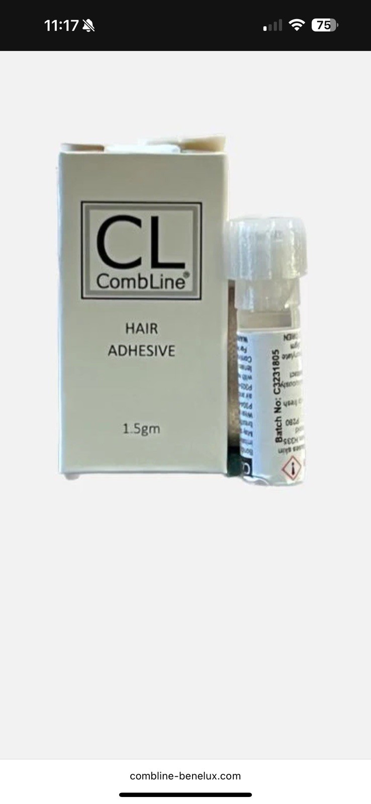 CombLine Professional Bonded Hair Extension Kit w/ Adhesive, Remover, Case