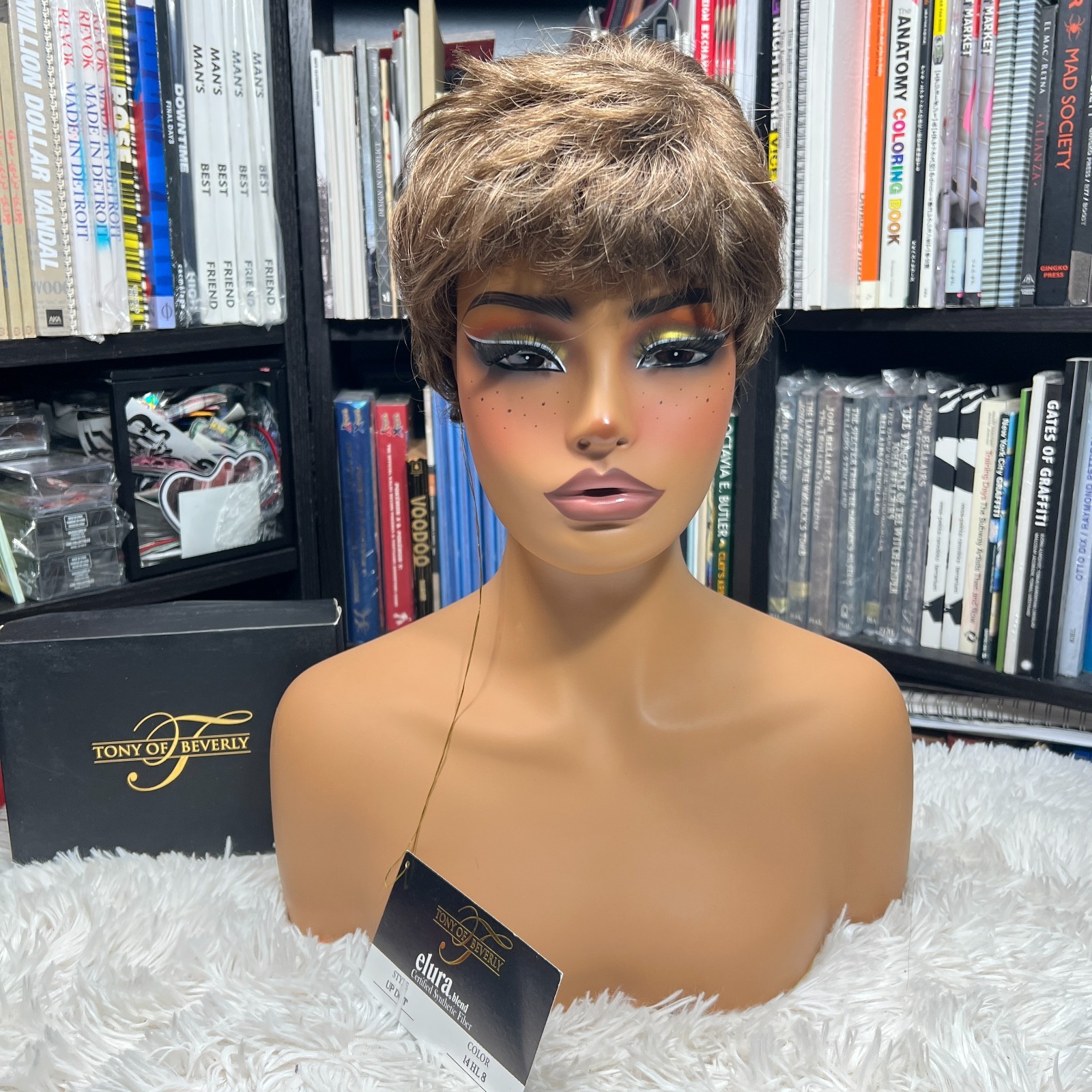 TONY OF BEVERLY ELURA WIG ULTRA PETITE DOT 14HLB BROWN W/ MED BROWN HIGHLIGHTS