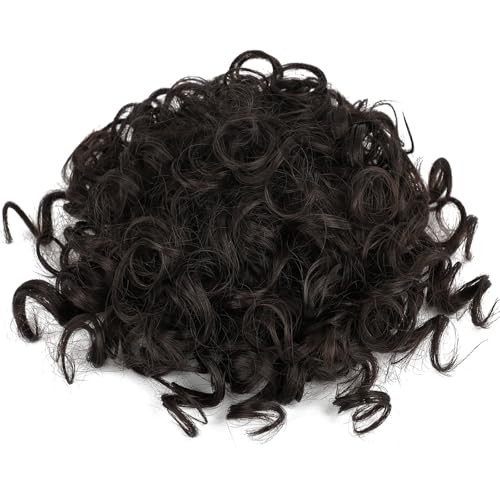 Women’s 70g Messy Bun Hair Piece – Elastic Drawstring – Dark Brown – Wave