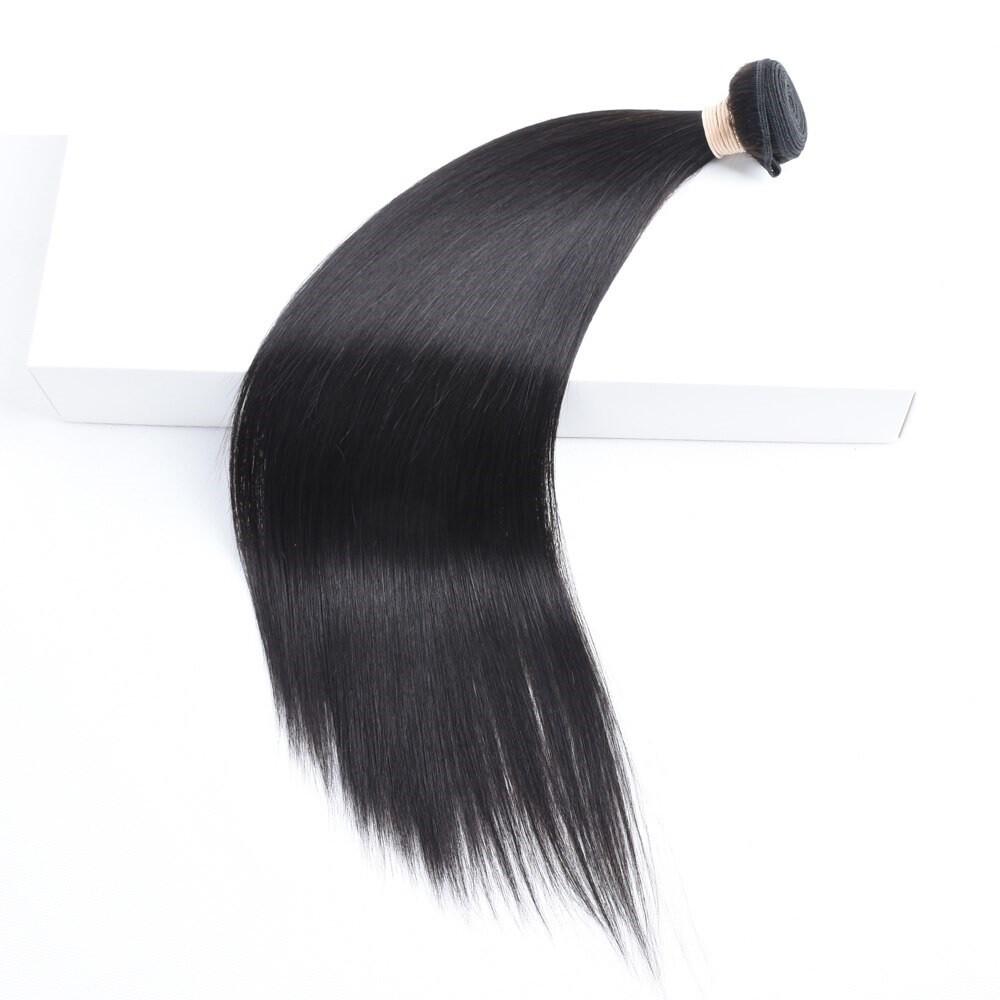 Jet Black Silky Straight Sew In Hair Weave Extension 100 Human Ali Bundle