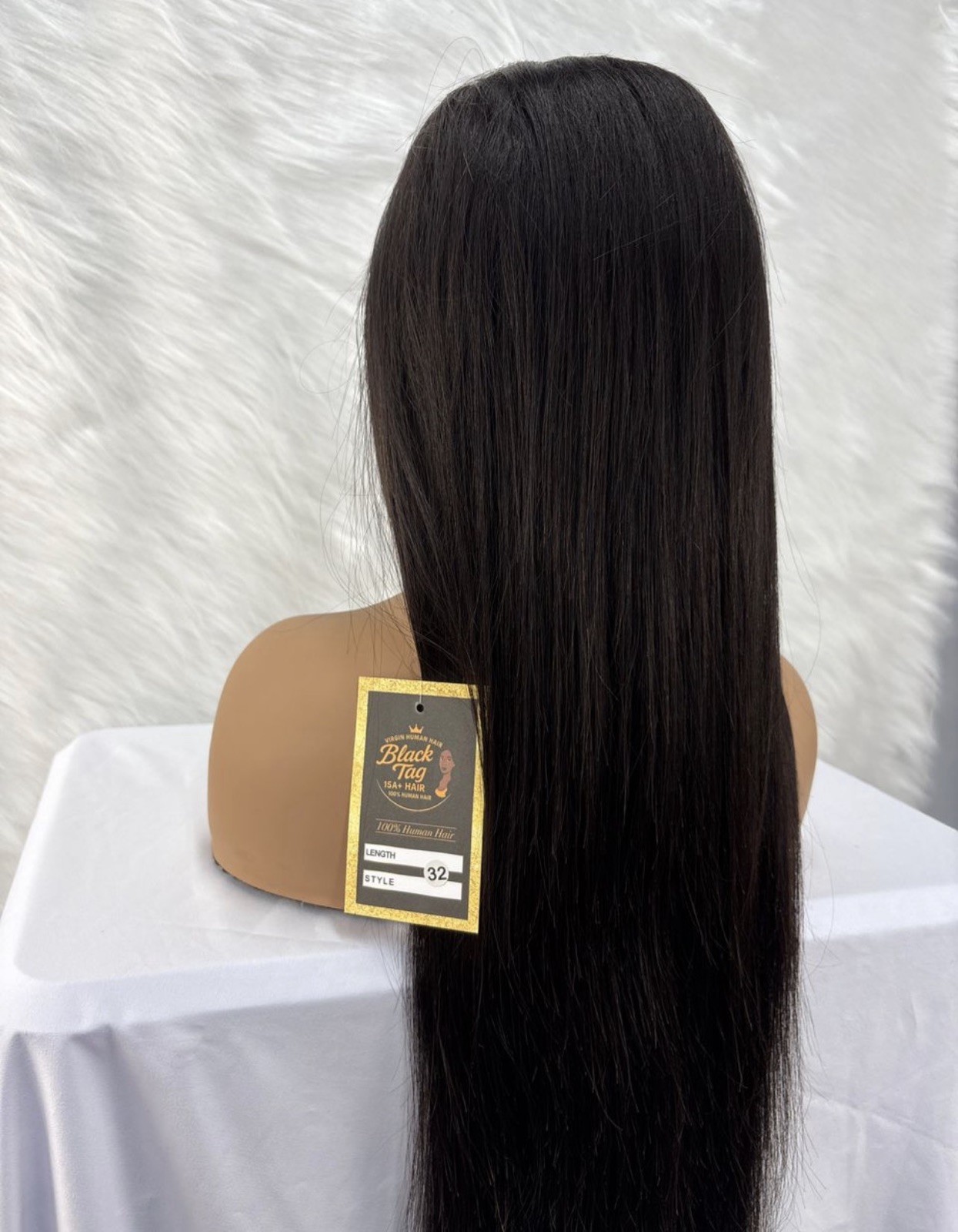 100% Human Hair Wigs straight 13×6 Lace Frontal 32”inch Natural 200%d 250gm