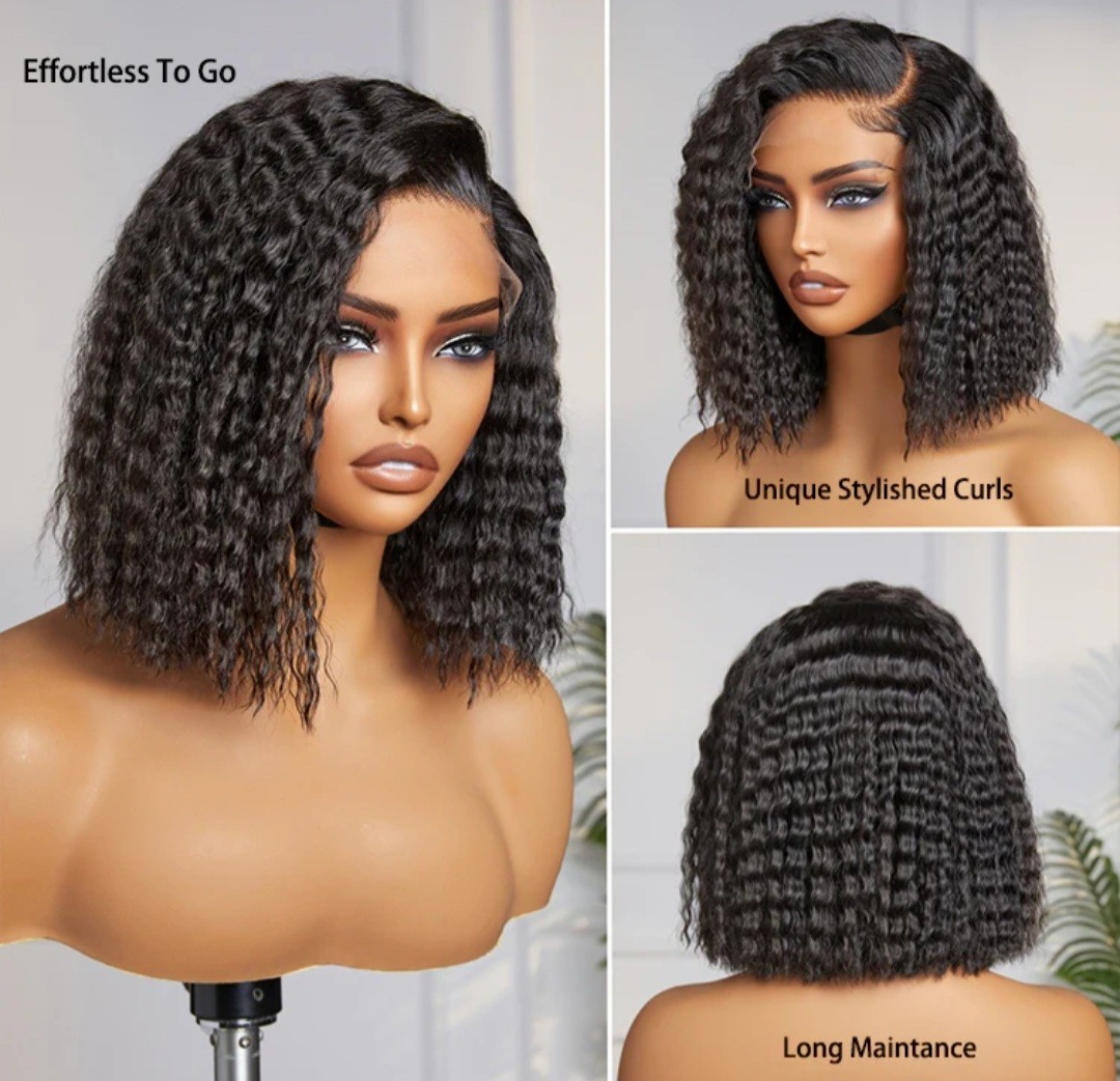 Luvme Hair Boho Bohemian Curly Minimalist HD Lace Glueless Bob Wig