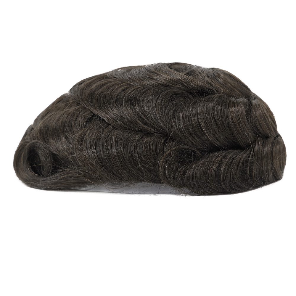 Micro Ultra Thin Skin Super Mens Toupee Human Hair System 0.02mm Hairpieces OSNG