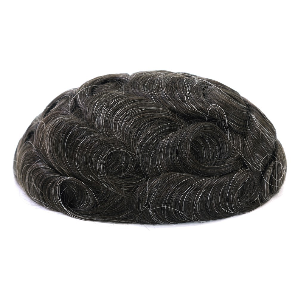 Toupee Human Hair for Men Replacement System Hairpiece 0.05mm Thin Skin BIO #320