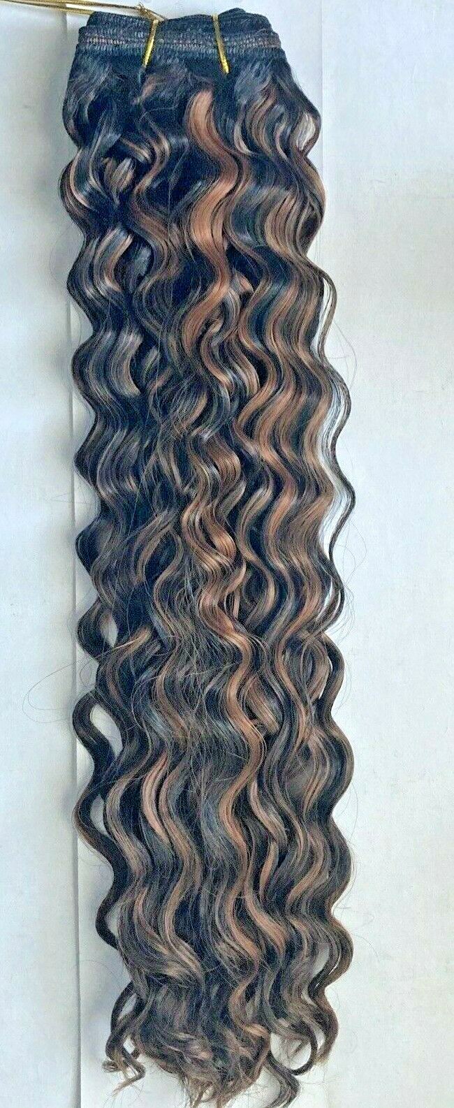 1 Packs Most Advanced Synthetic Wavy Hair Extensions Tangle Free 18″ Color:1B/30